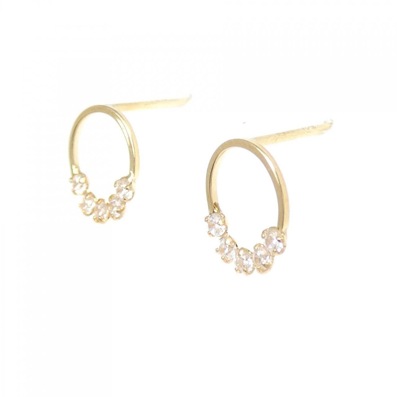 【新品】K18YG キュービック ピアス