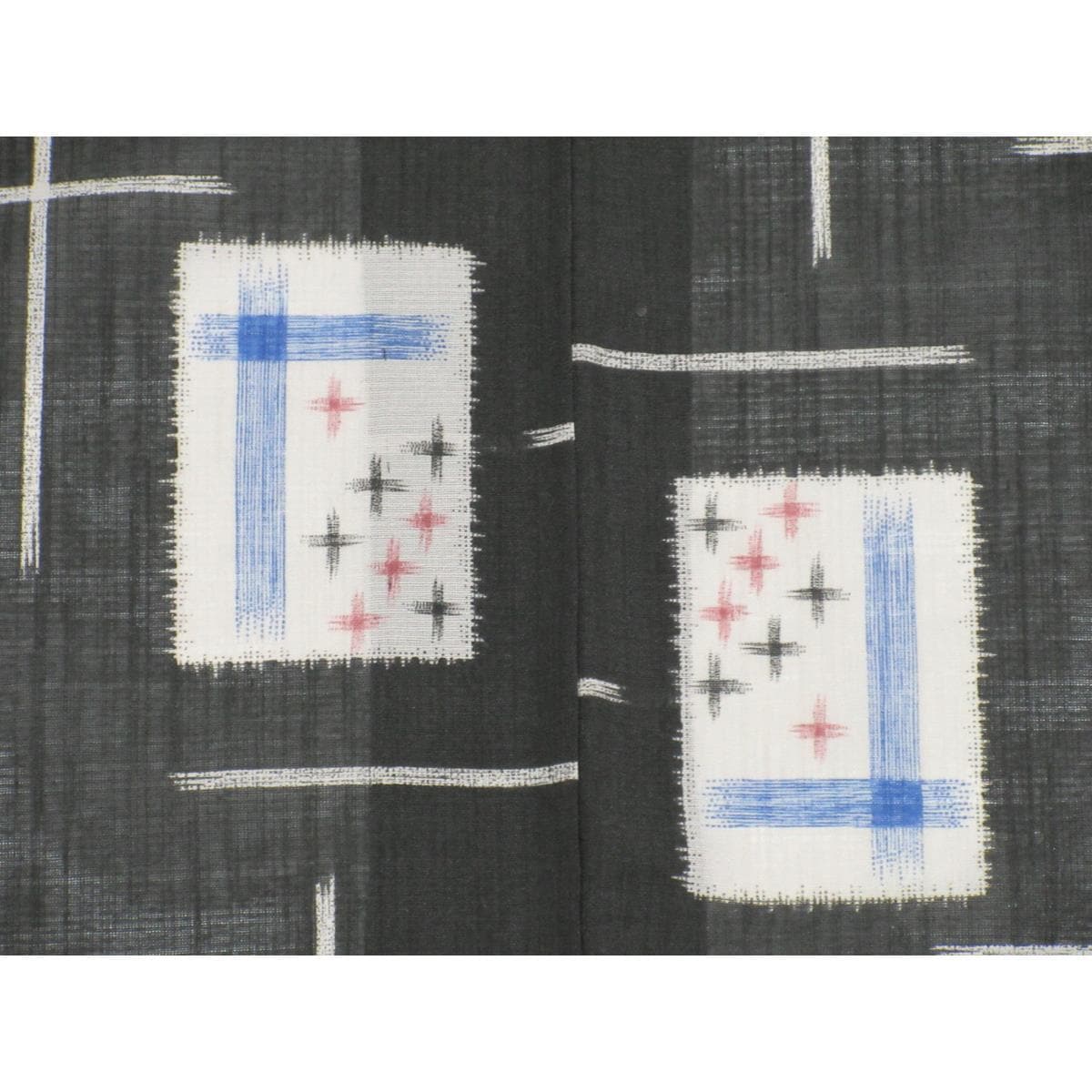 化繊　単衣　小紋　身幅Ｌ寸