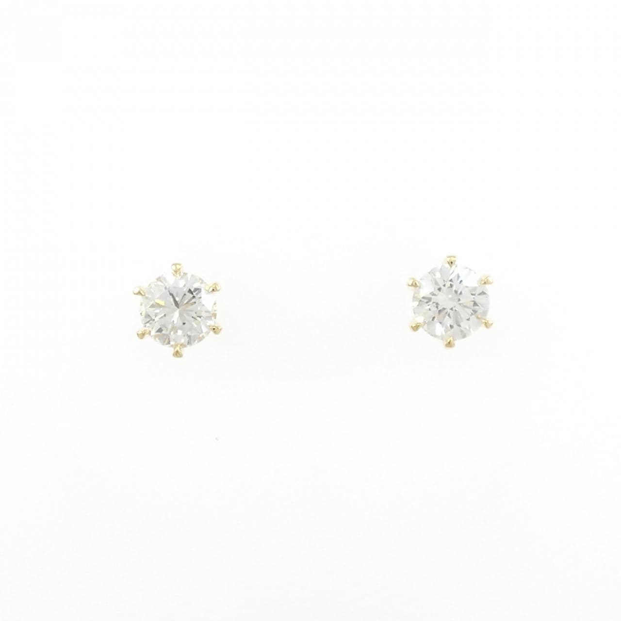 【リメイク】K18YG/ST ダイヤモンド ピアス 0.306CT 0.317CT F-G VS2 VG-Good