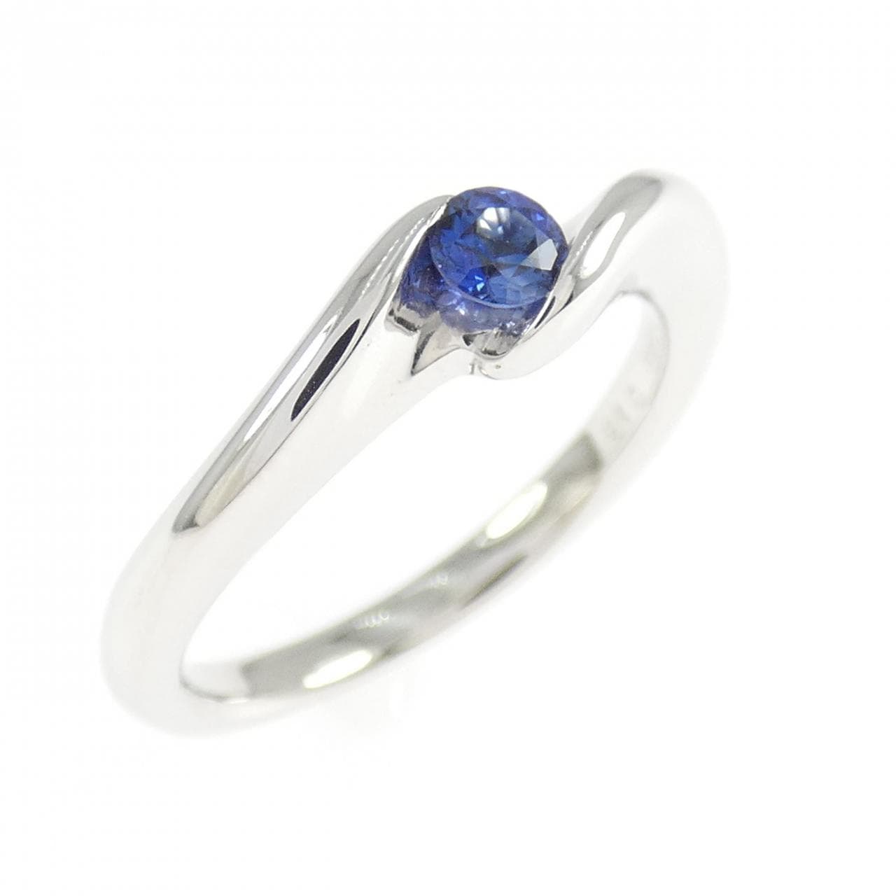 K18WG サファイヤ リング 0.18CT
