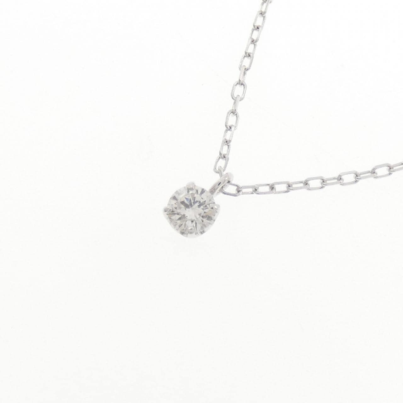 K18WG ダイヤモンド ネックレス 0.10CT