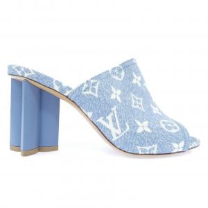 ルイヴィトン LOUIS VUITTON モノグラムデニム シルエットラインミュール サンダル