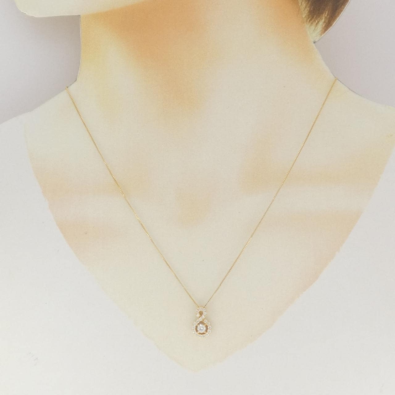 K18YG ダイヤモンド ネックレス 0.35CT