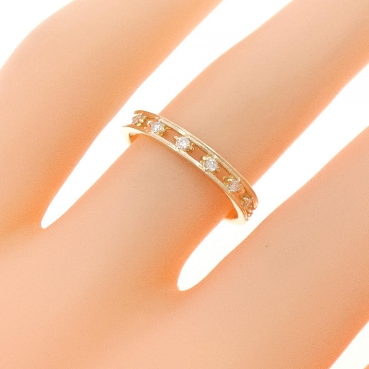 K10YG ダイヤモンド リング 0.07CT