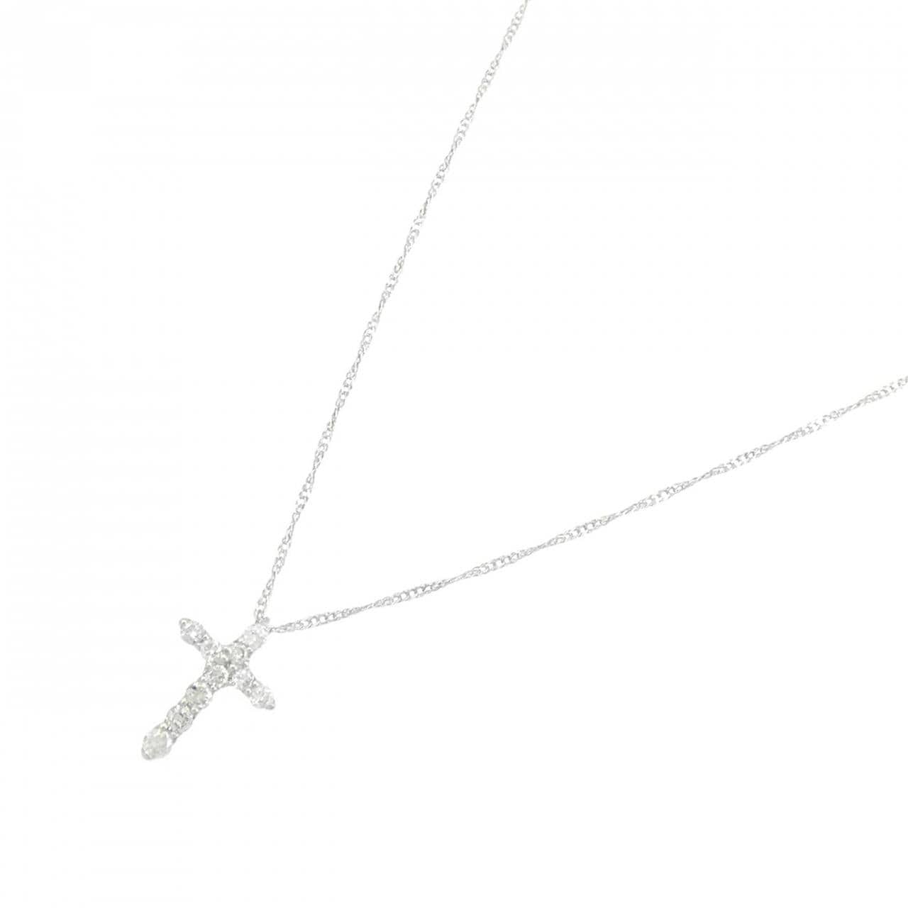 PT900/PT850 クロス ダイヤモンド ネックレス 0.2CT