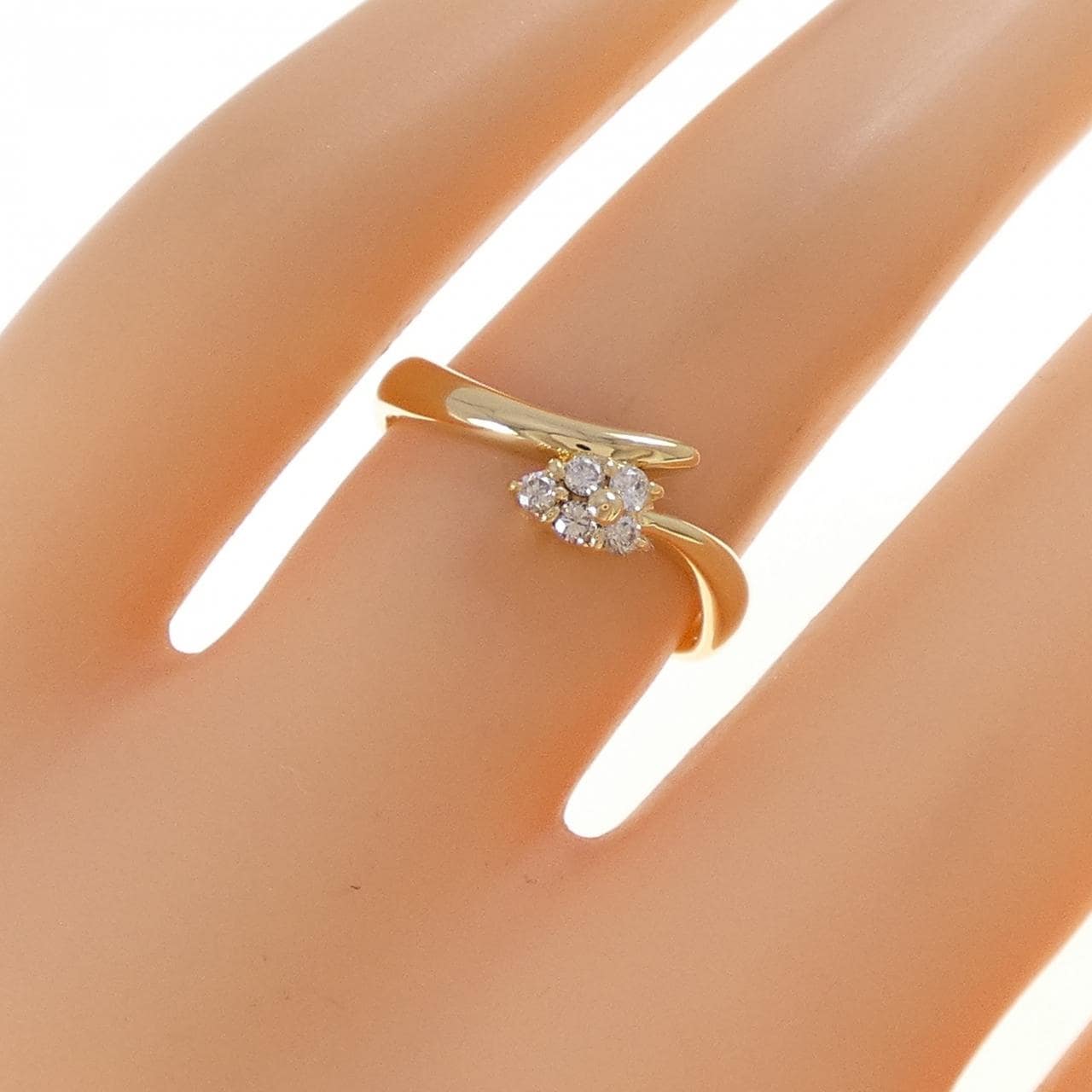 K18YG ダイヤモンド リング 0.10CT