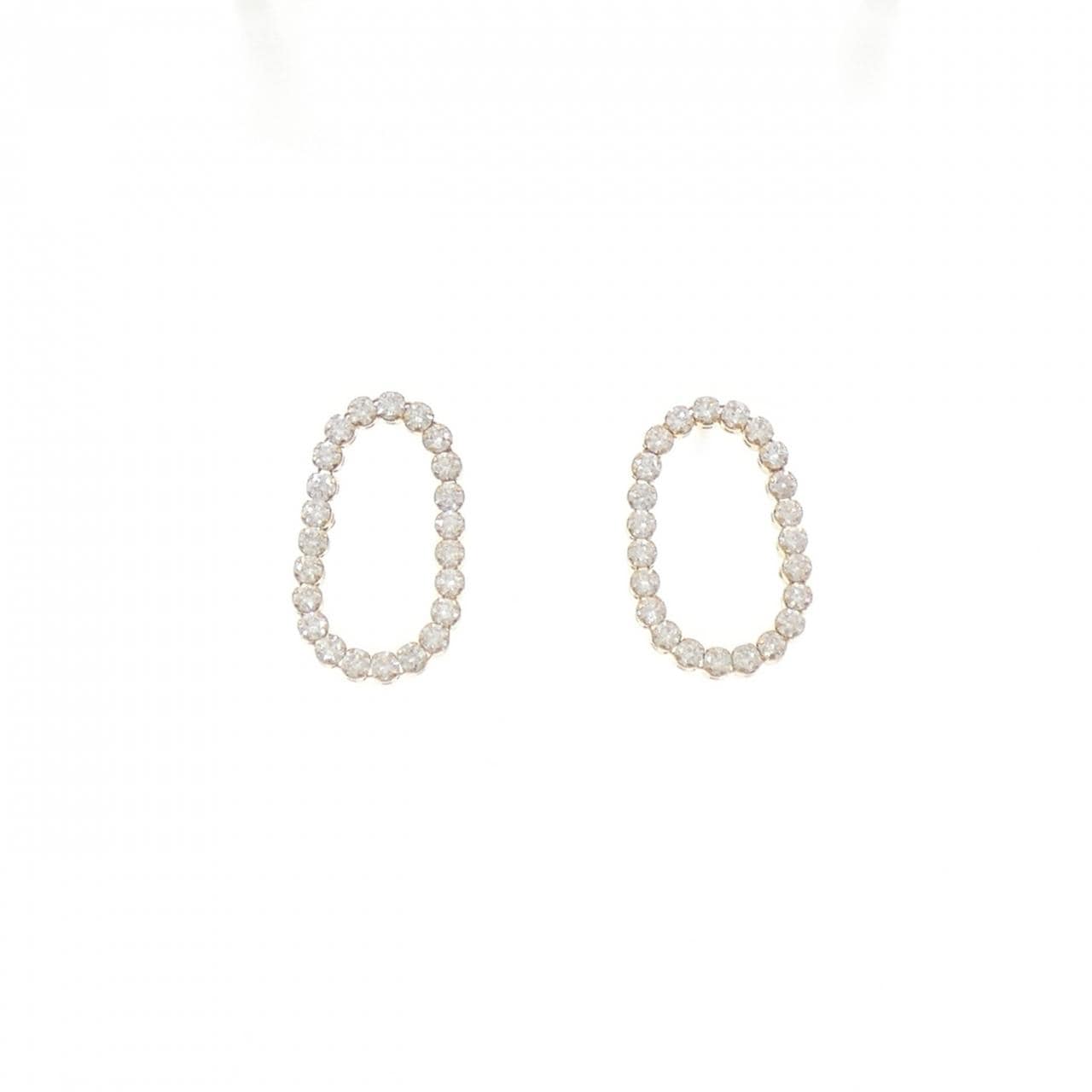 K18YG ダイヤモンド ピアス 1.00CT