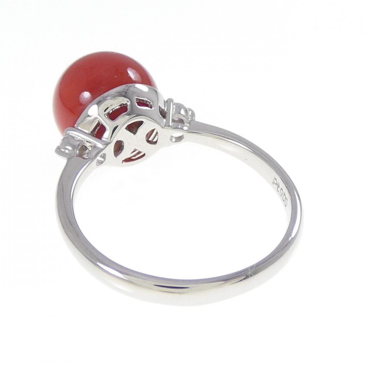 PT900 サンゴ リング 9.0mm