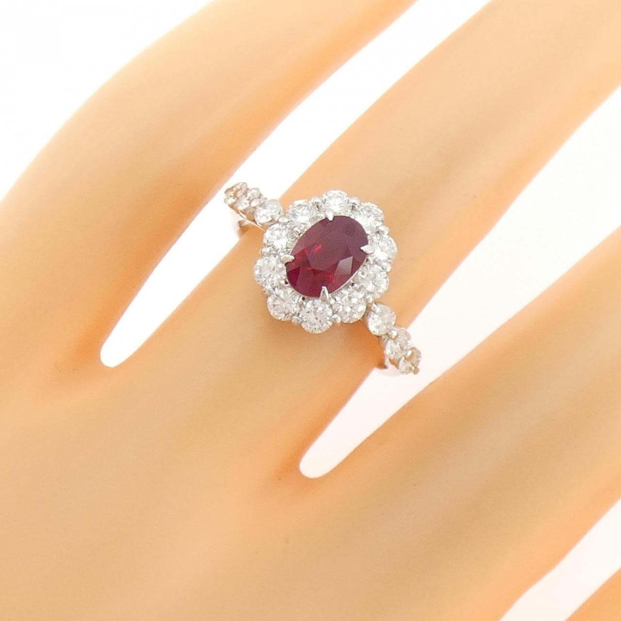 PT900 ルビー リング 1.06CT ビルマ産