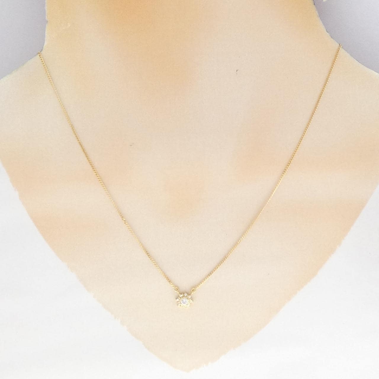 K18YG ダイヤモンド ネックレス 0.13CT