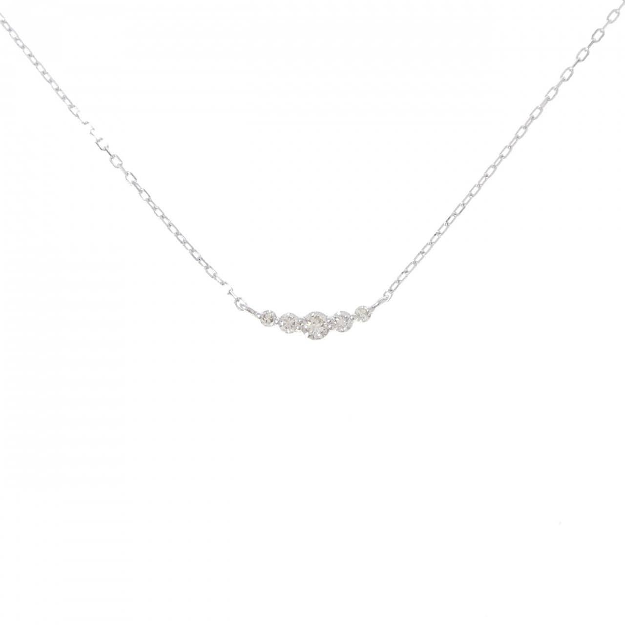 K10WG ダイヤモンド ネックレス 0.10CT