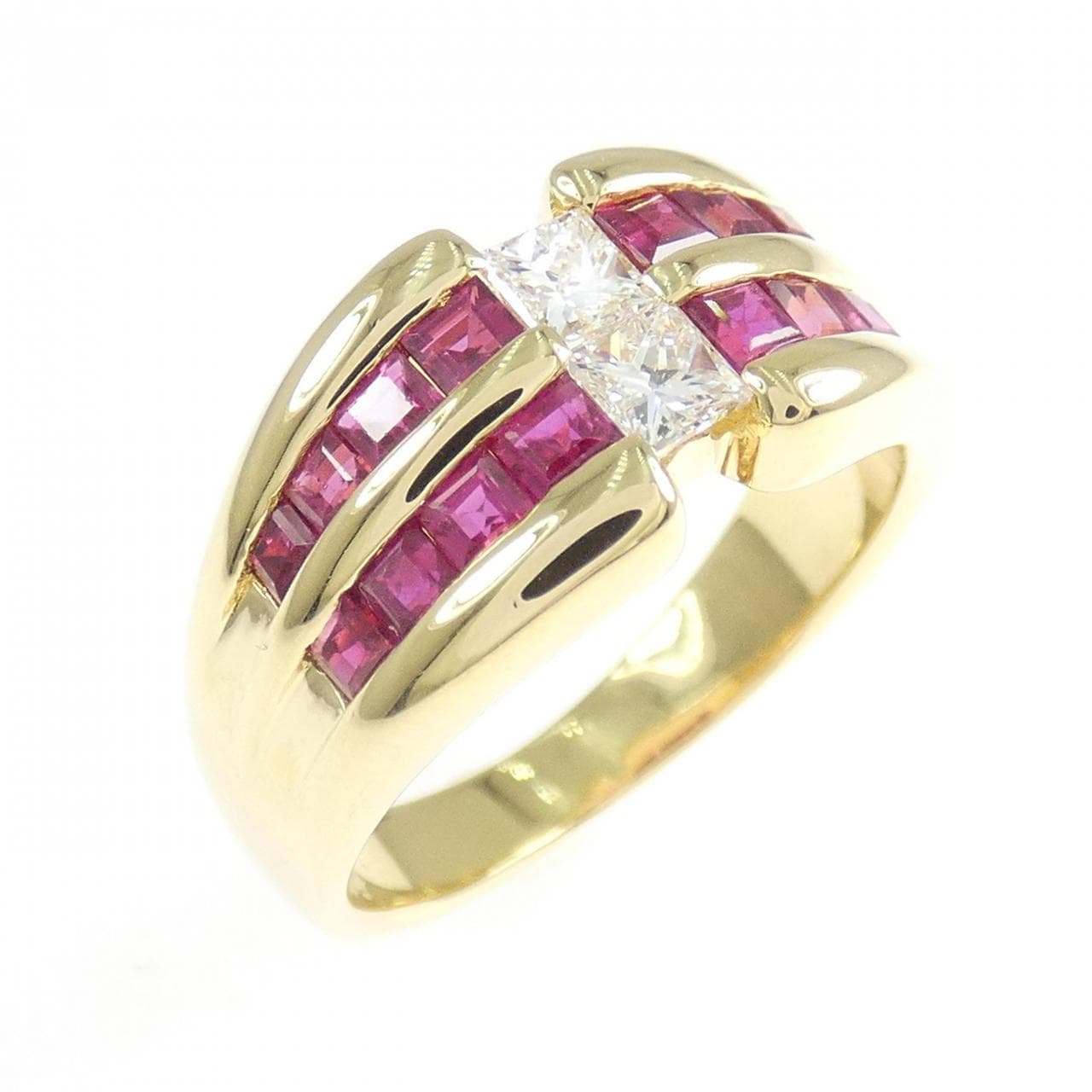 K18YG ルビー リング 1.22CT