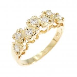 K18YG ハート ダイヤモンド リング 0.24CT