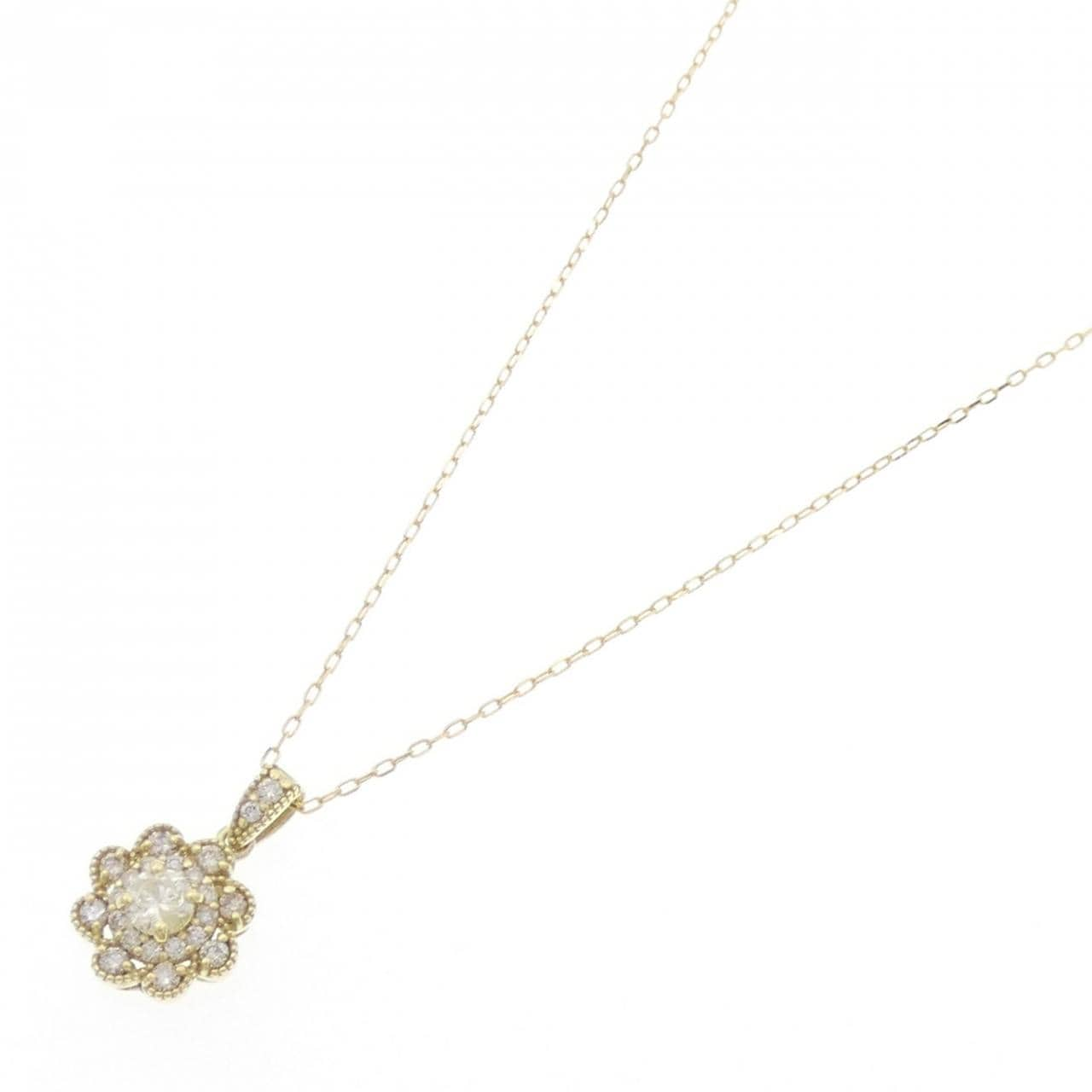 [BRAND NEW] K18YG Diamond necklace 0.25CT