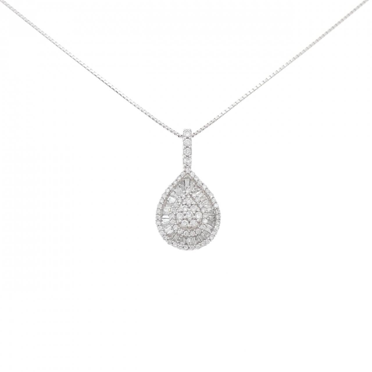 K18WG ダイヤモンド ネックレス 0.70CT