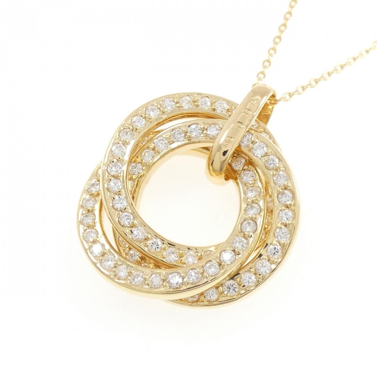 K18YG ダイヤモンド ネックレス 0.84CT