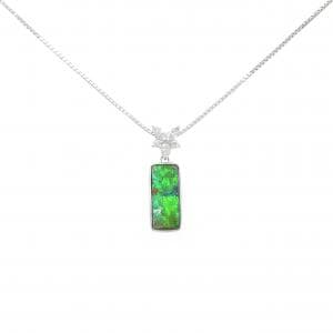 PT900/PT850 ボルダーオパール ネックレス 14.3CT