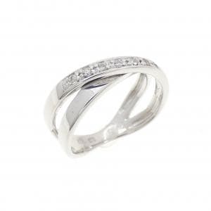 K18WG ダイヤモンド ピンキーリング 0.05CT