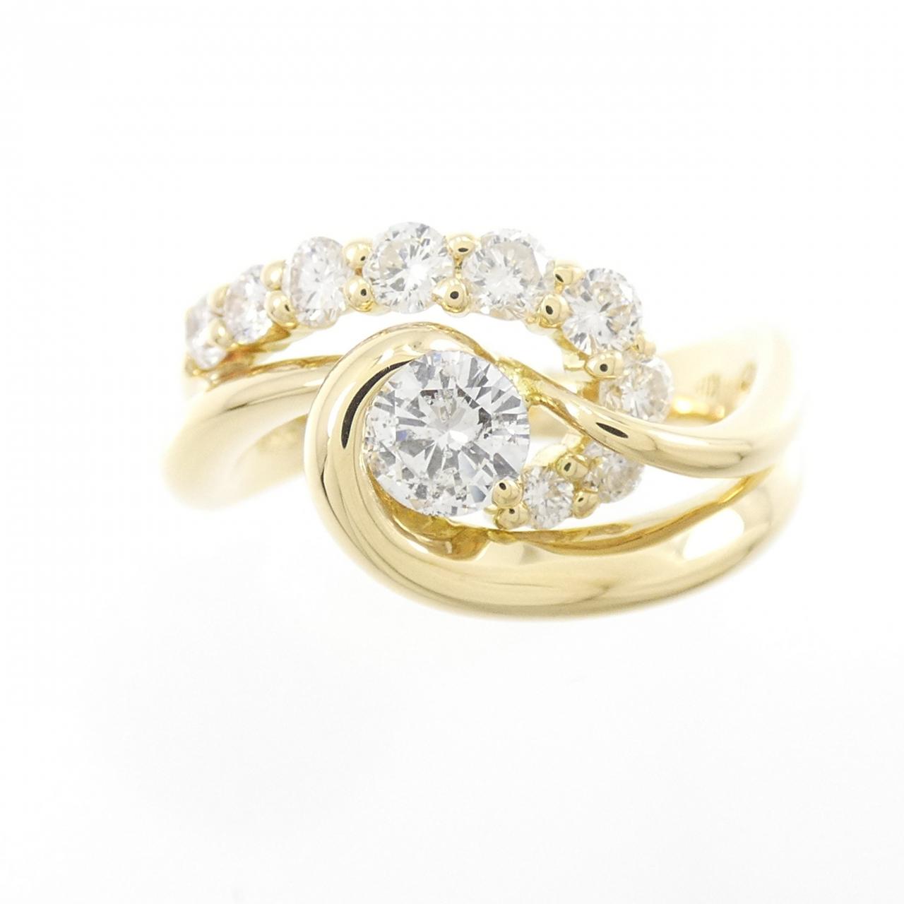 K18YG ダイヤモンド リング 0.72CT