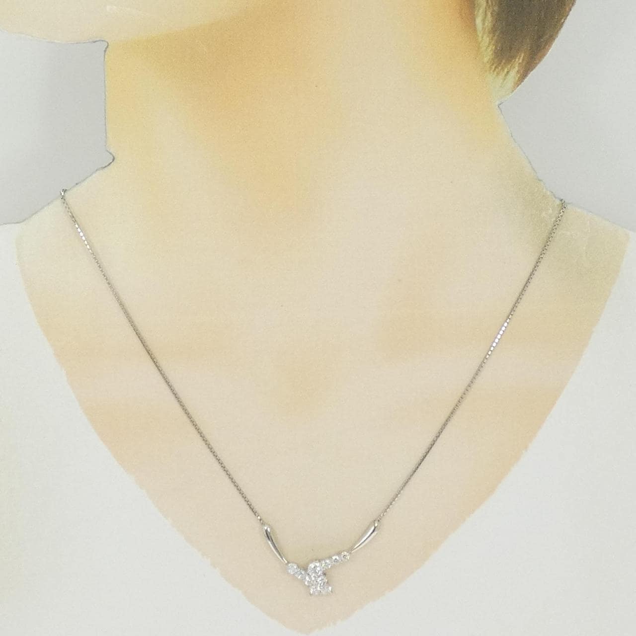 PT900/PT850 ダイヤモンド ネックレス 1.01CT