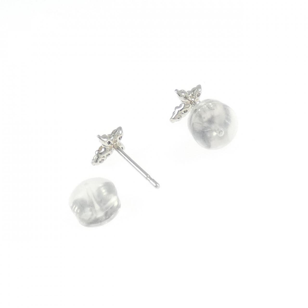 PT/PT900 クロス ダイヤモンド ピアス 0.10CT