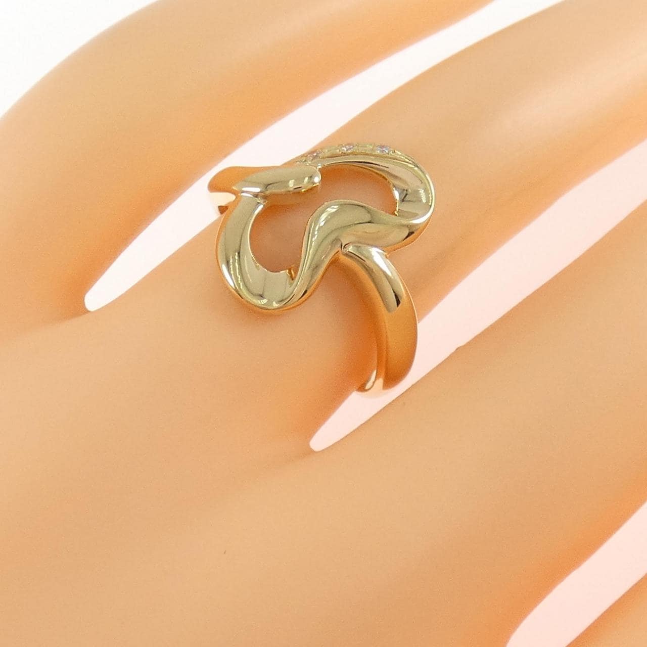 K18YG ダイヤモンド リング 0.02CT