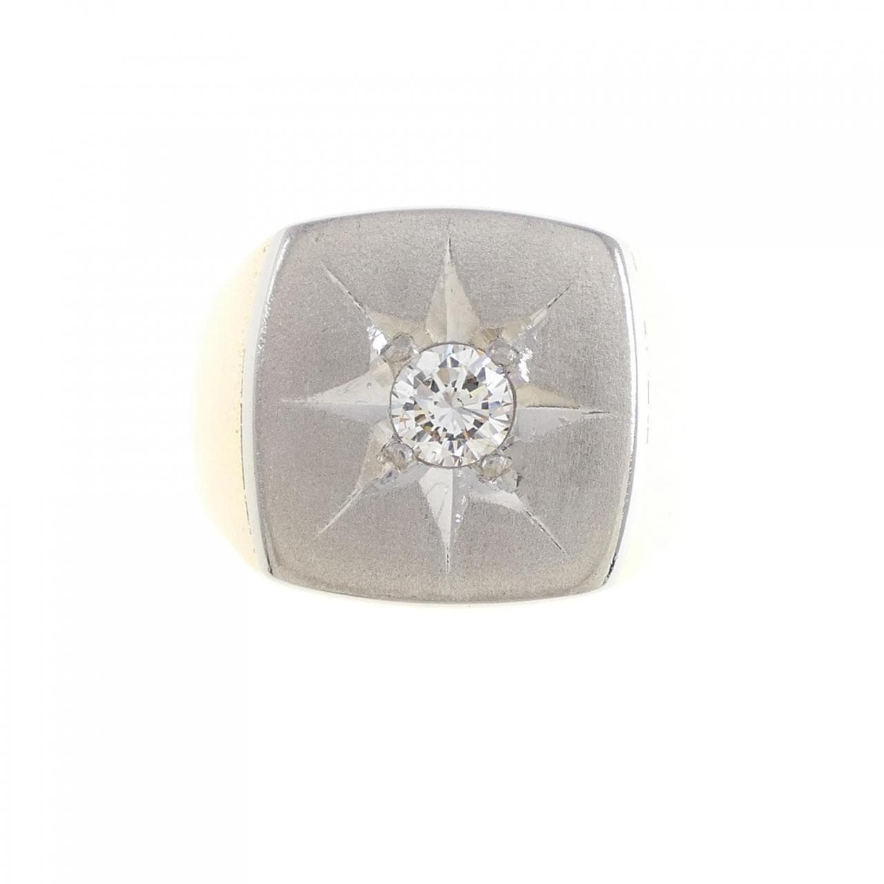 K18YG/PT Diamond ring 0.315CT