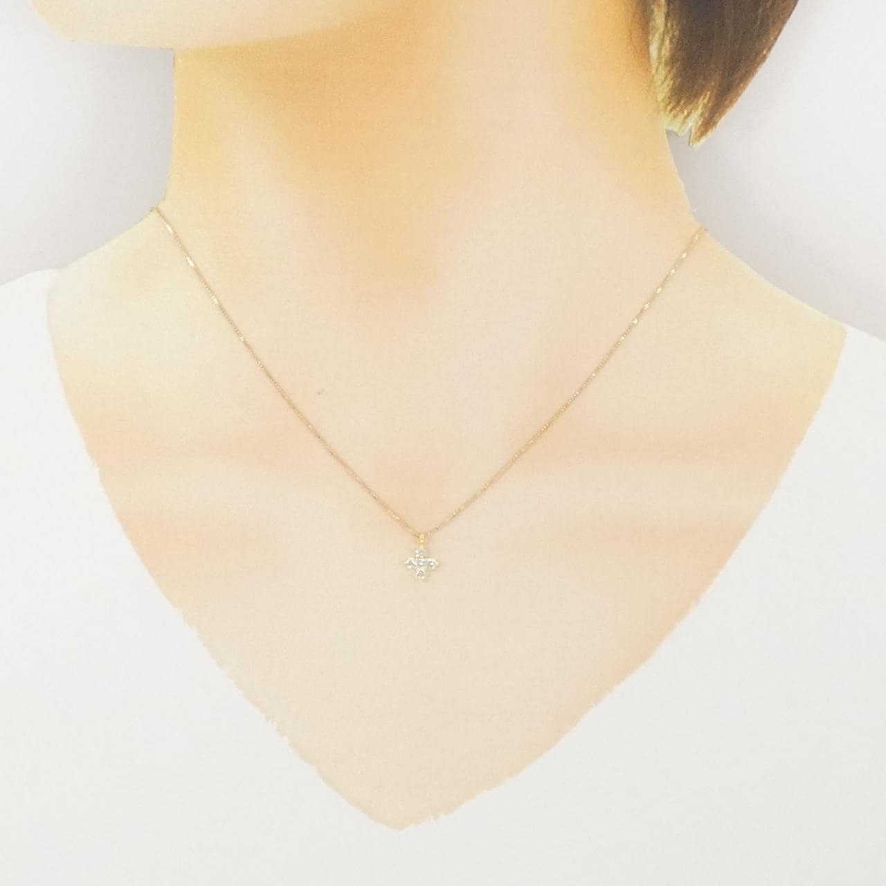 K18YG ダイヤモンド ネックレス 0.20CT