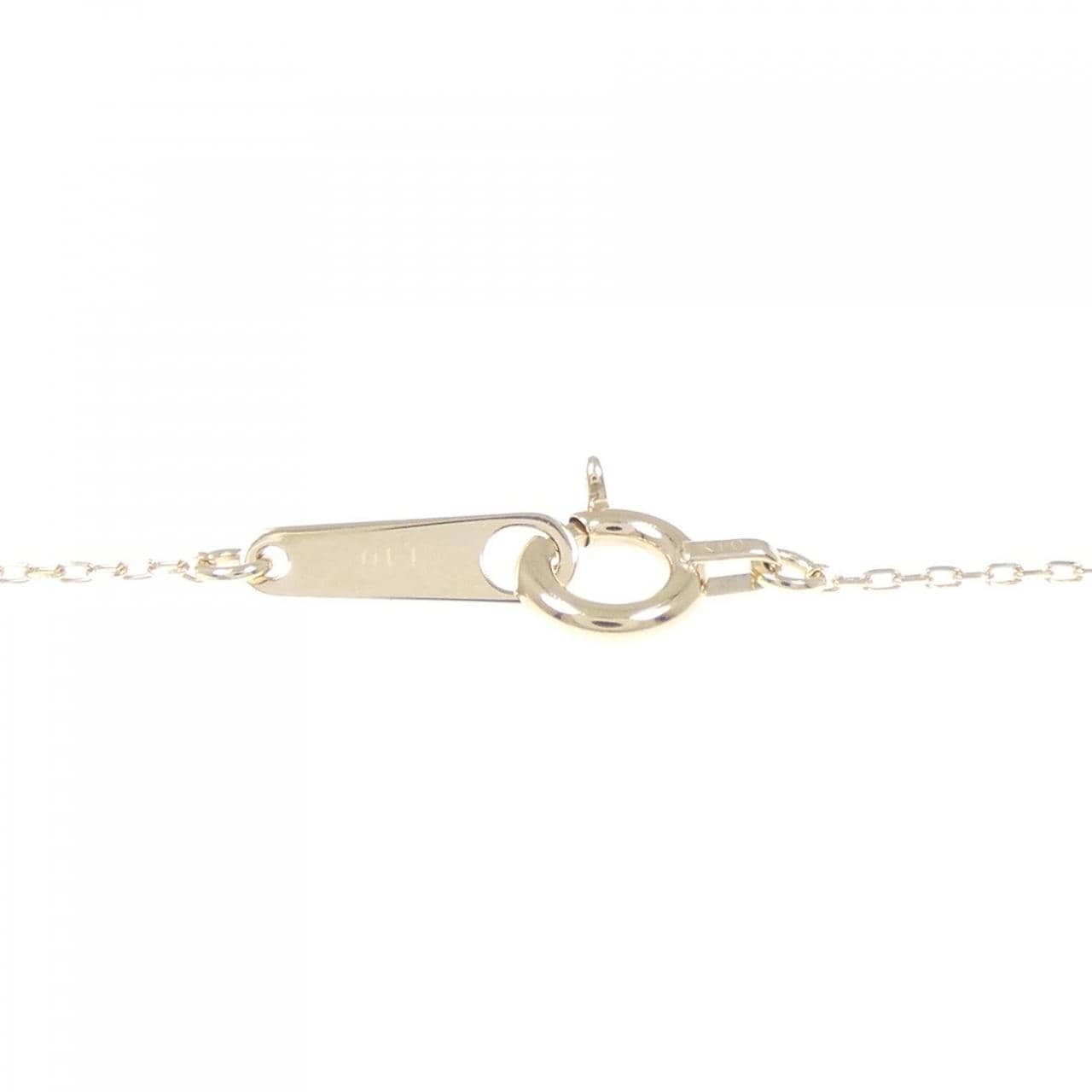 K10PG クロス ダイヤモンド ネックレス 0.02CT