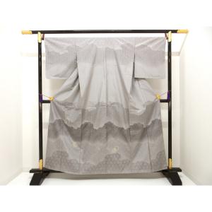 【未使用品】訪問着　紬織　刺繍入り
