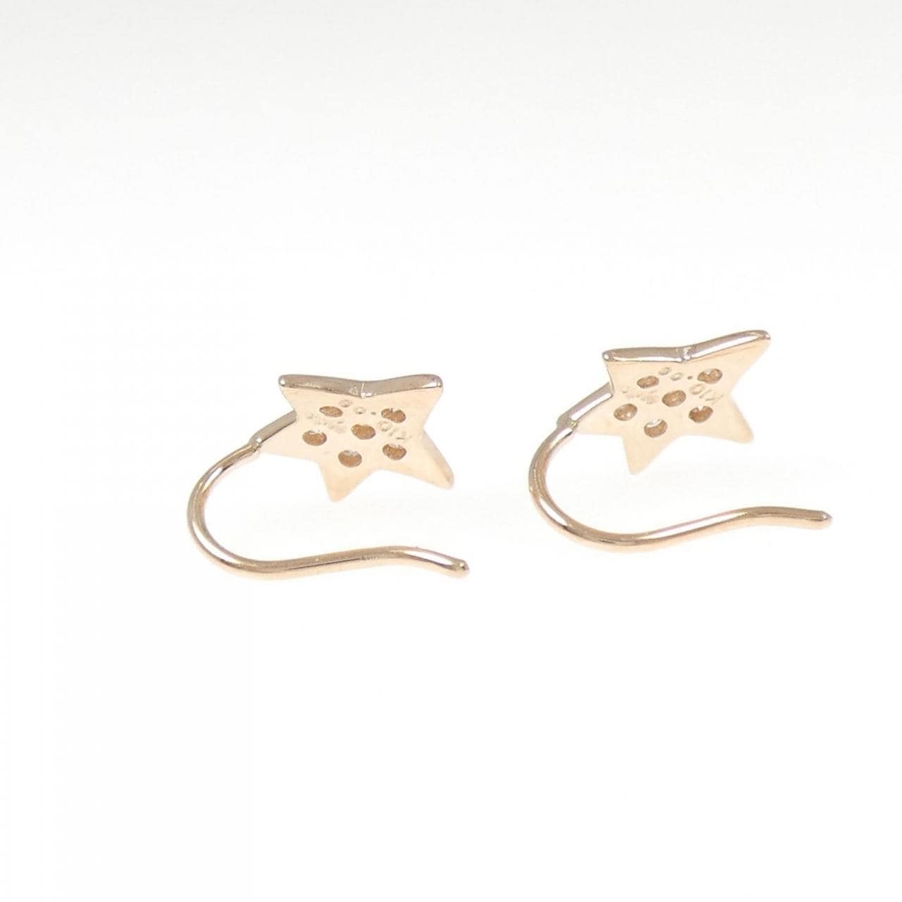 アガット スター ダイヤモンド ピアス 0.12CT