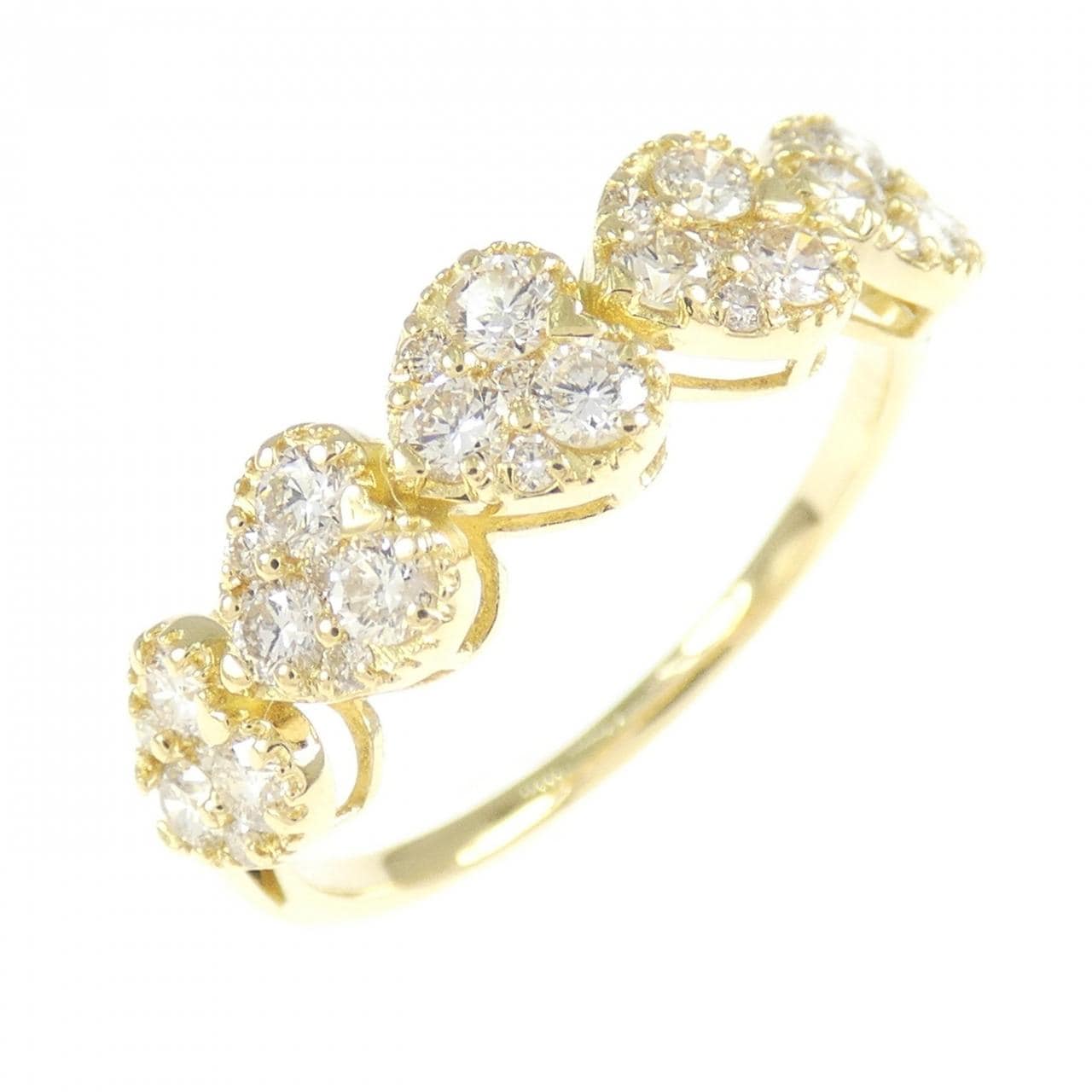 K18YG ハート ダイヤモンド リング 0.68CT