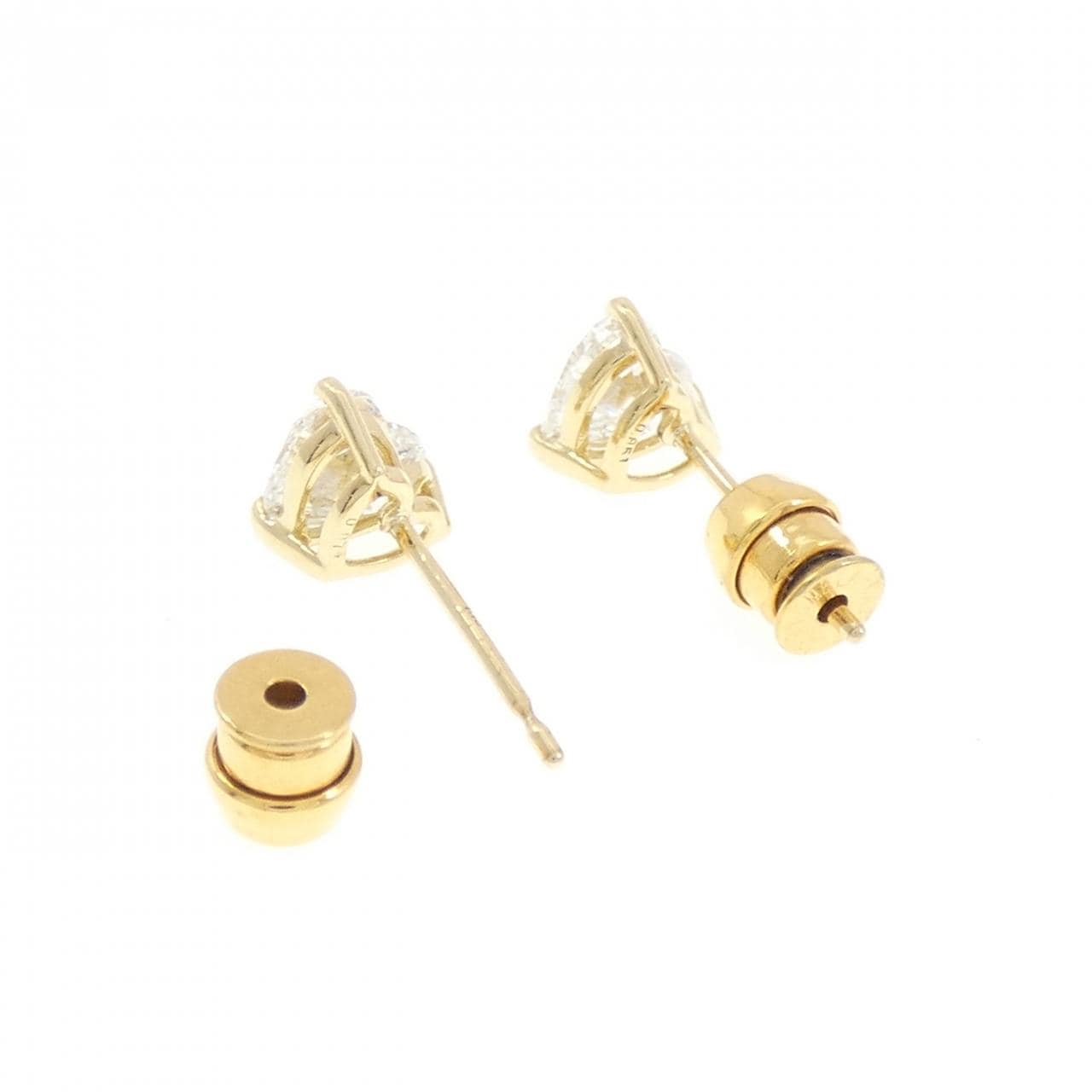 K18YG ハート ダイヤモンド ピアス 1.725CT