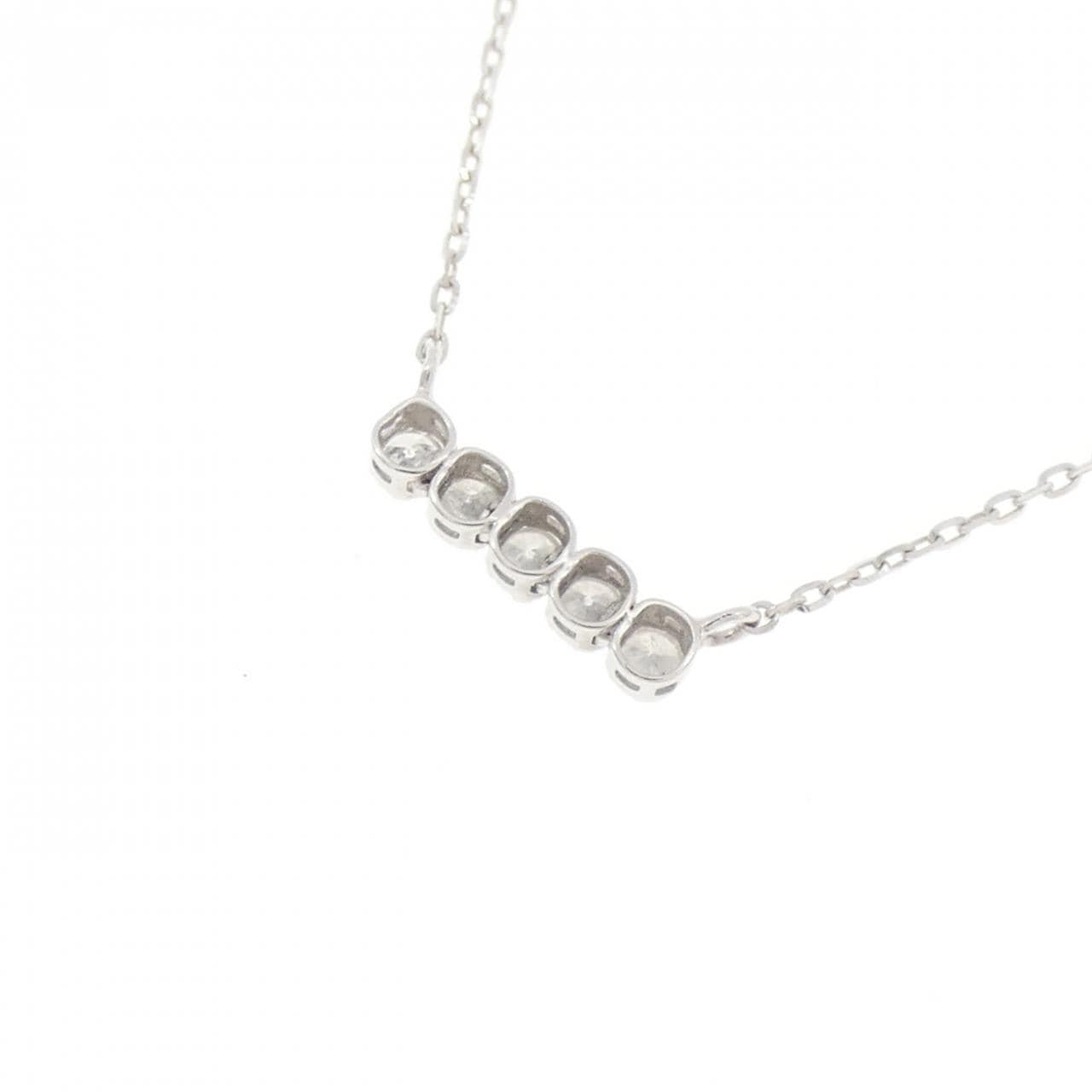 K18WG ダイヤモンド ネックレス 0.10CT