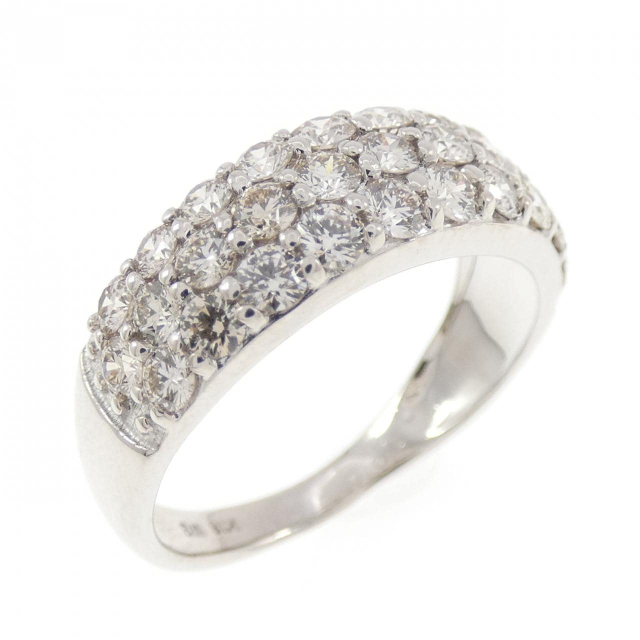 K18WG パヴェ ダイヤモンド リング 1.00CT