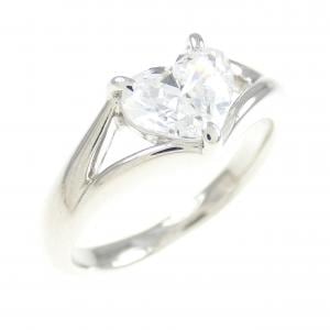 PT ダイヤモンド リング 0.708CT E SI1 ハートシェイプ