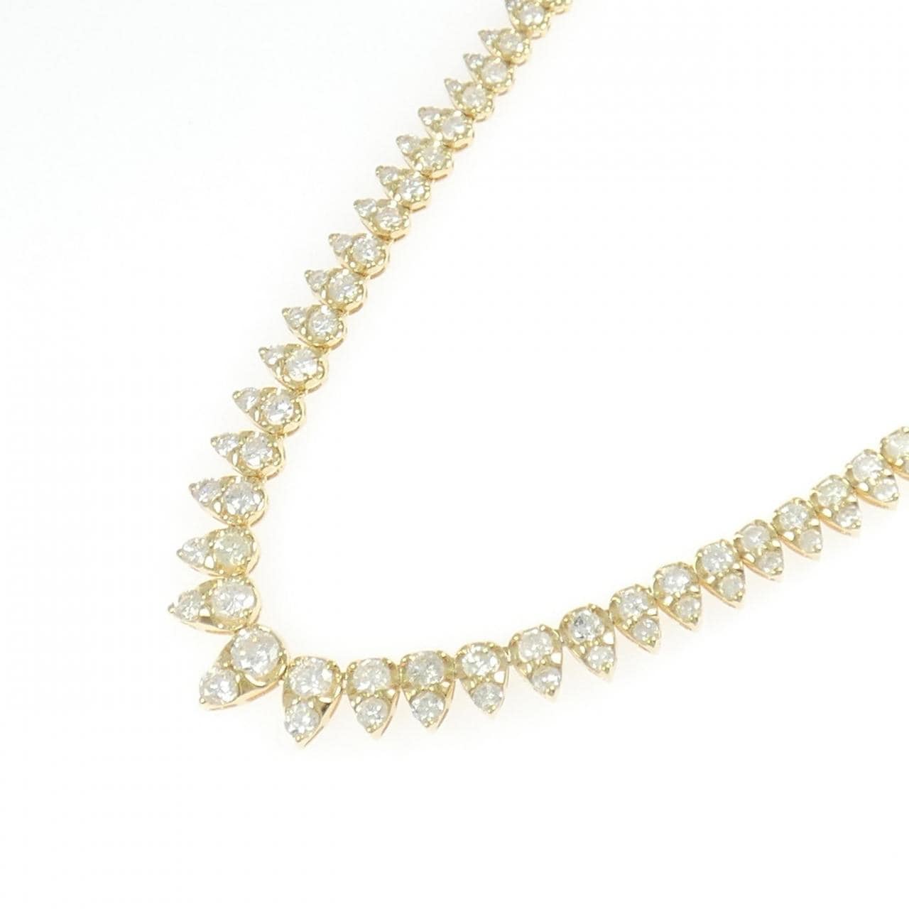 K18YG ダイヤモンド ネックレス 10.01CT
