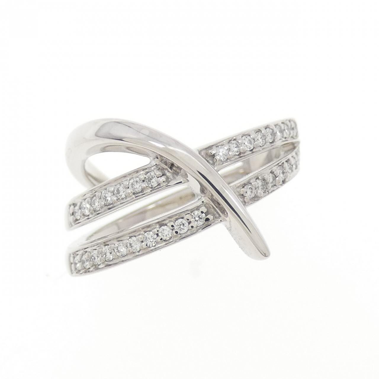 K18WG ダイヤモンド ピンキー リング 0.13CT