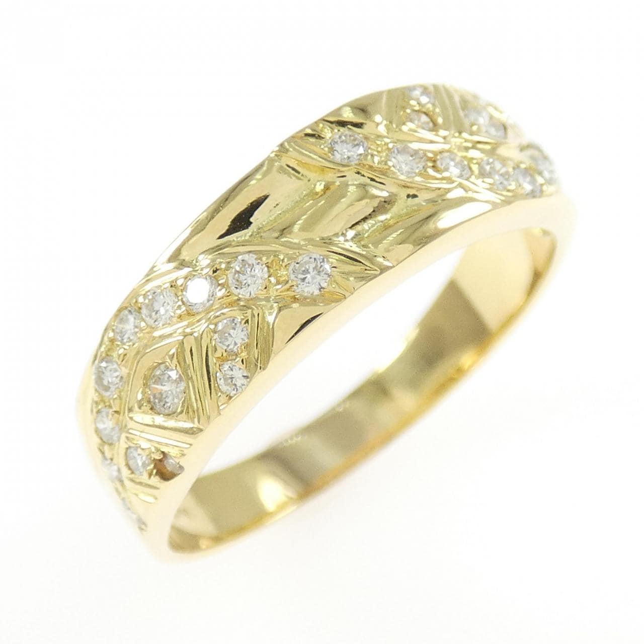 750YG Diamond ring
