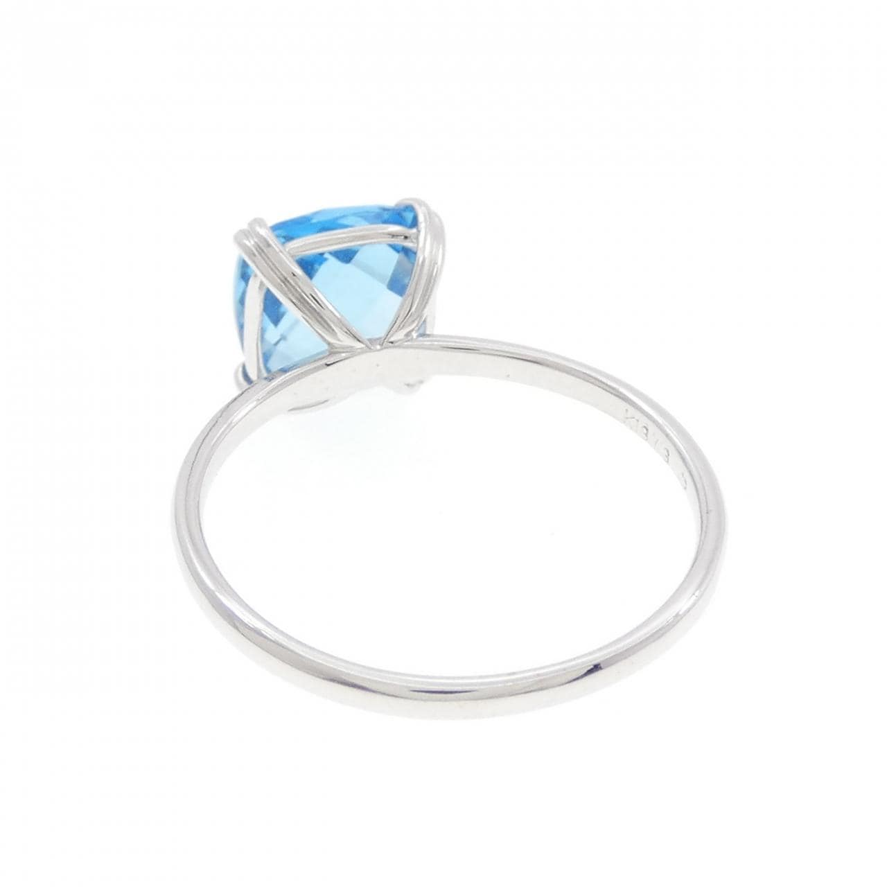 K18WG ブルートパーズ リング 3.00CT