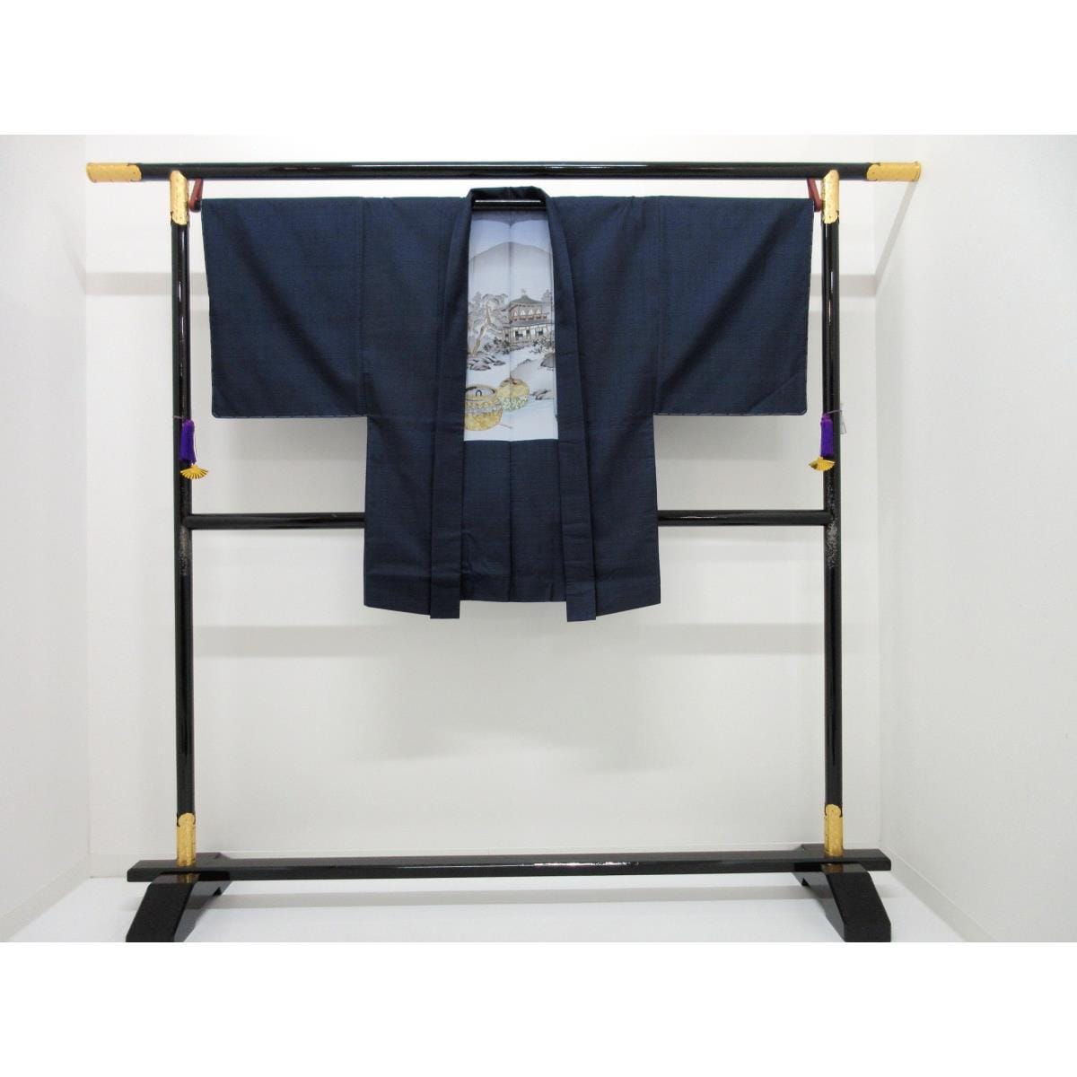 Men&#39;s 100% authentic Amami Ooshima Tsumugi with certificate, kimono, haori and undergarment, 3-piece set