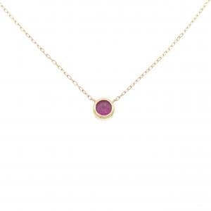 K18YG ルビー ネックレス