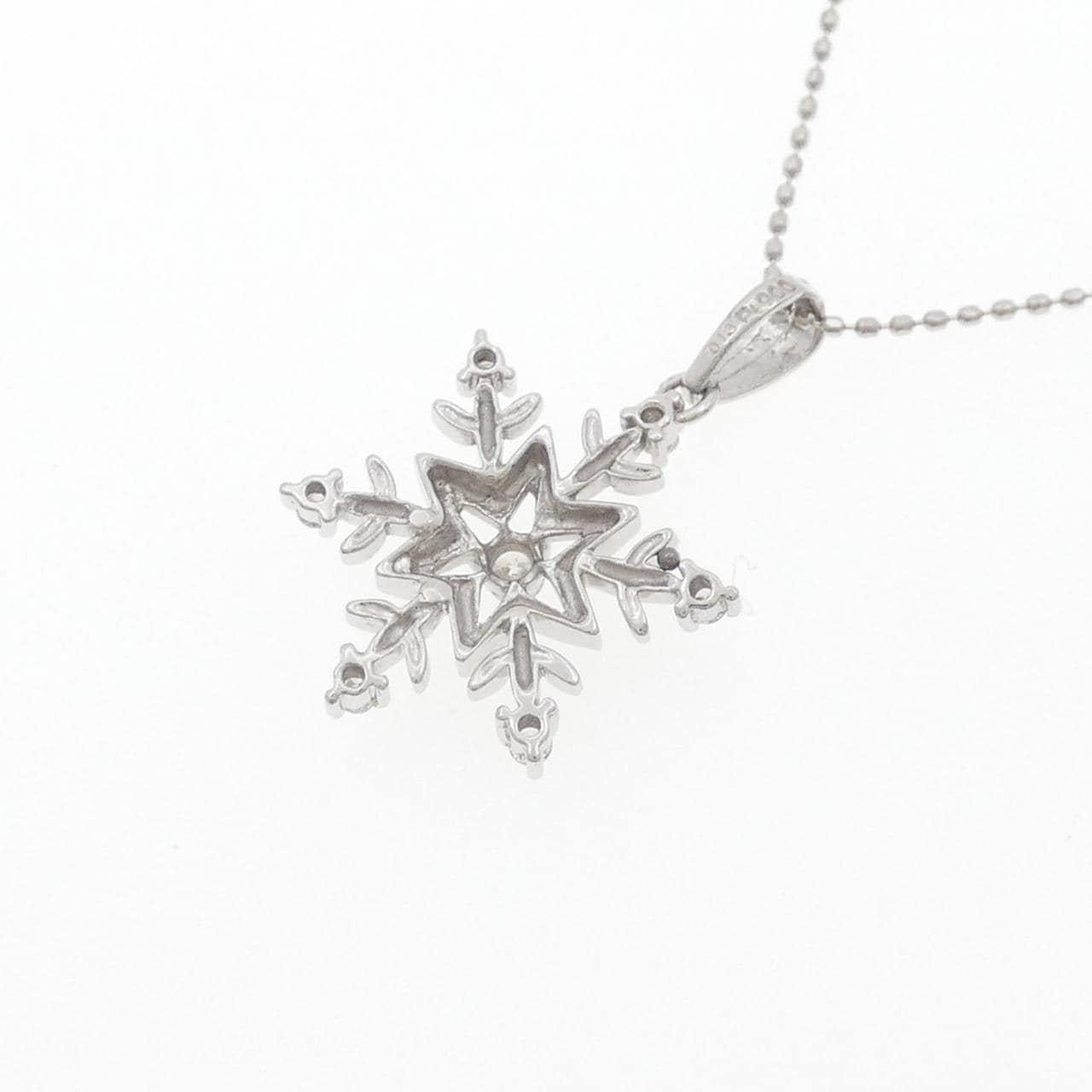 PT900/PT850 Snowflake Diamond Necklace 0.13CT