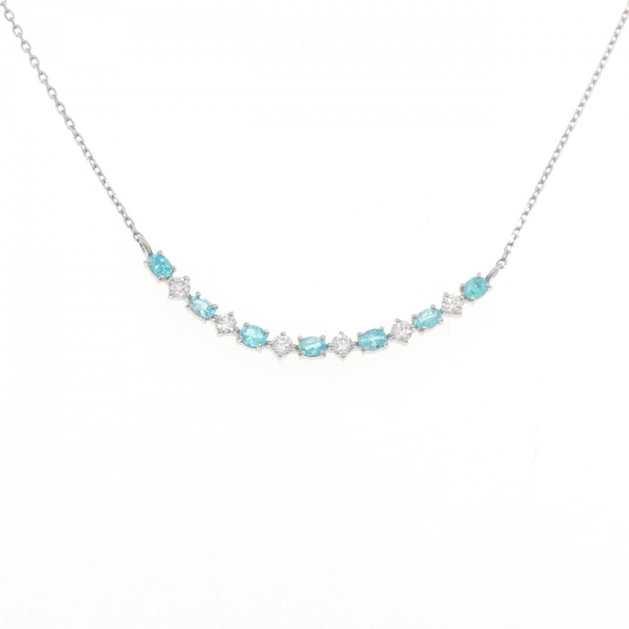 PT900/PT850 パライバトルマリン ネックレス 0.18CT