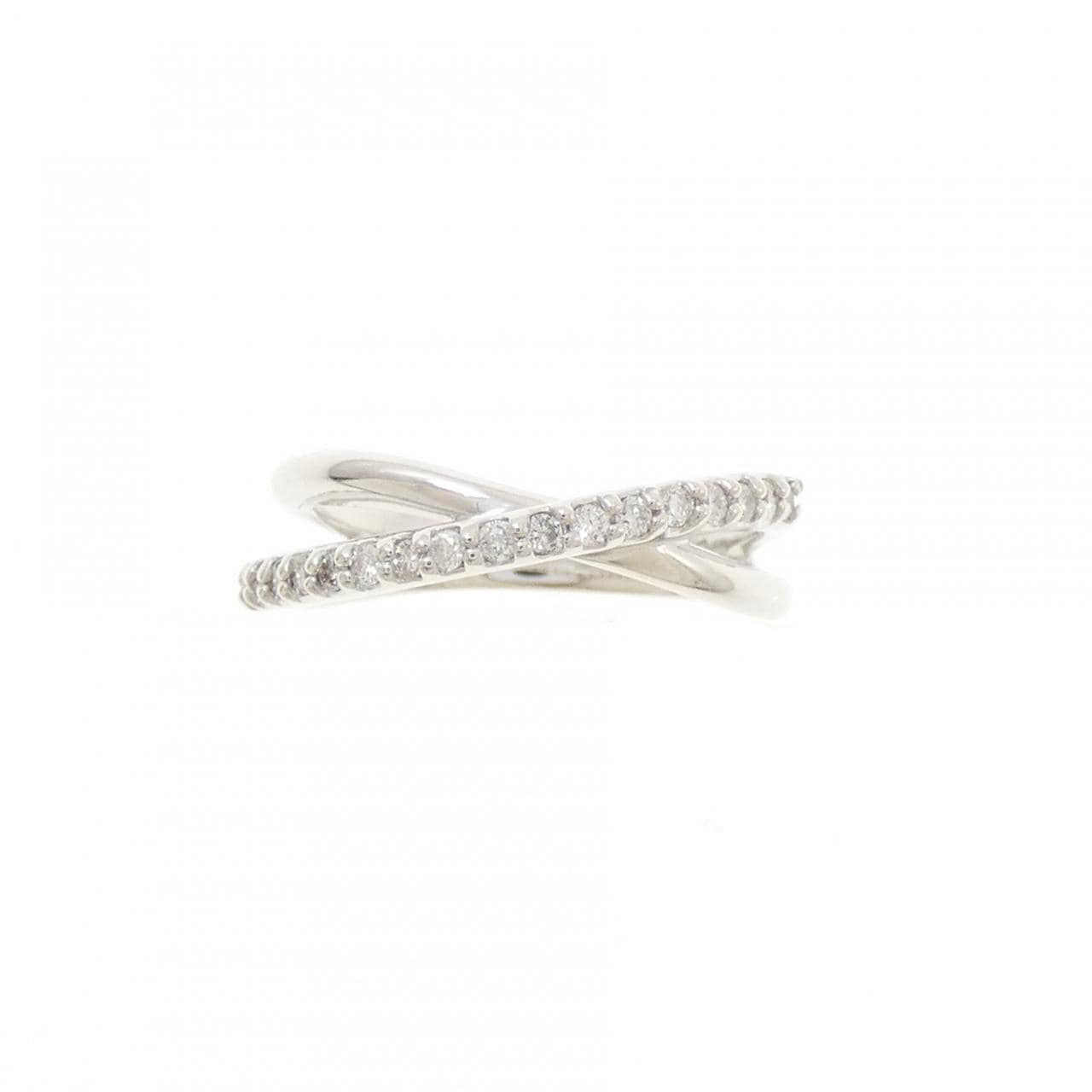 K18WG ダイヤモンド ピンキーリング 0.18CT