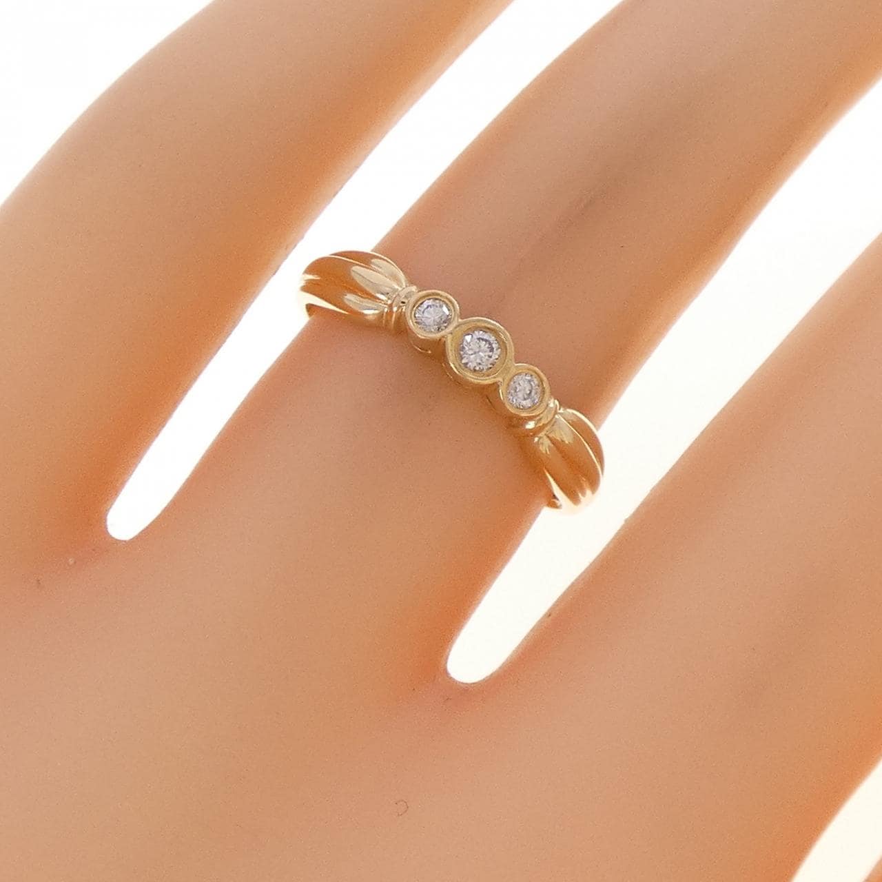 K18YG ダイヤモンド リング 0.07CT