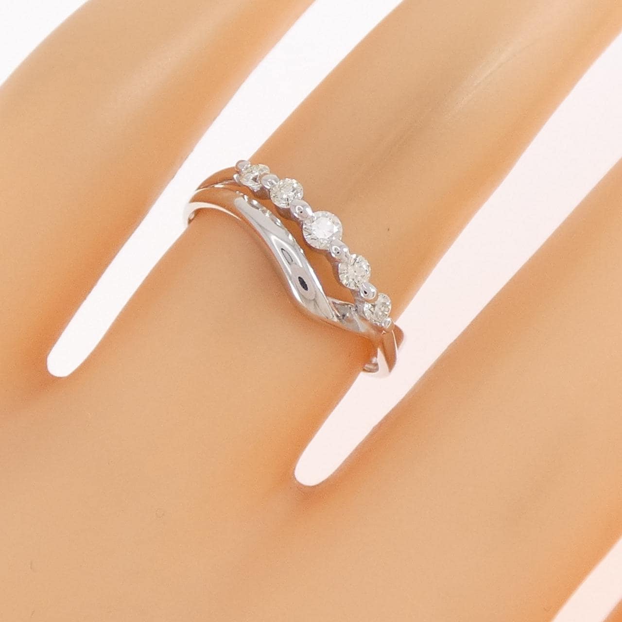 K18WG ダイヤモンド リング 0.20CT