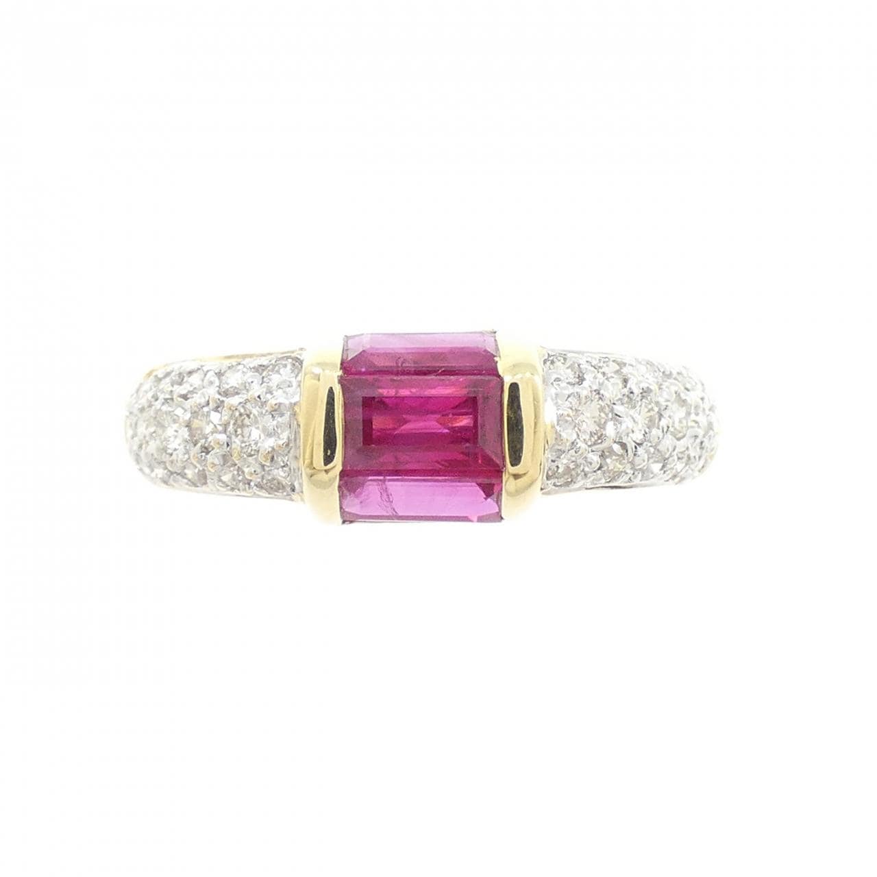 750YG/750WG ルビー リング 1.20CT
