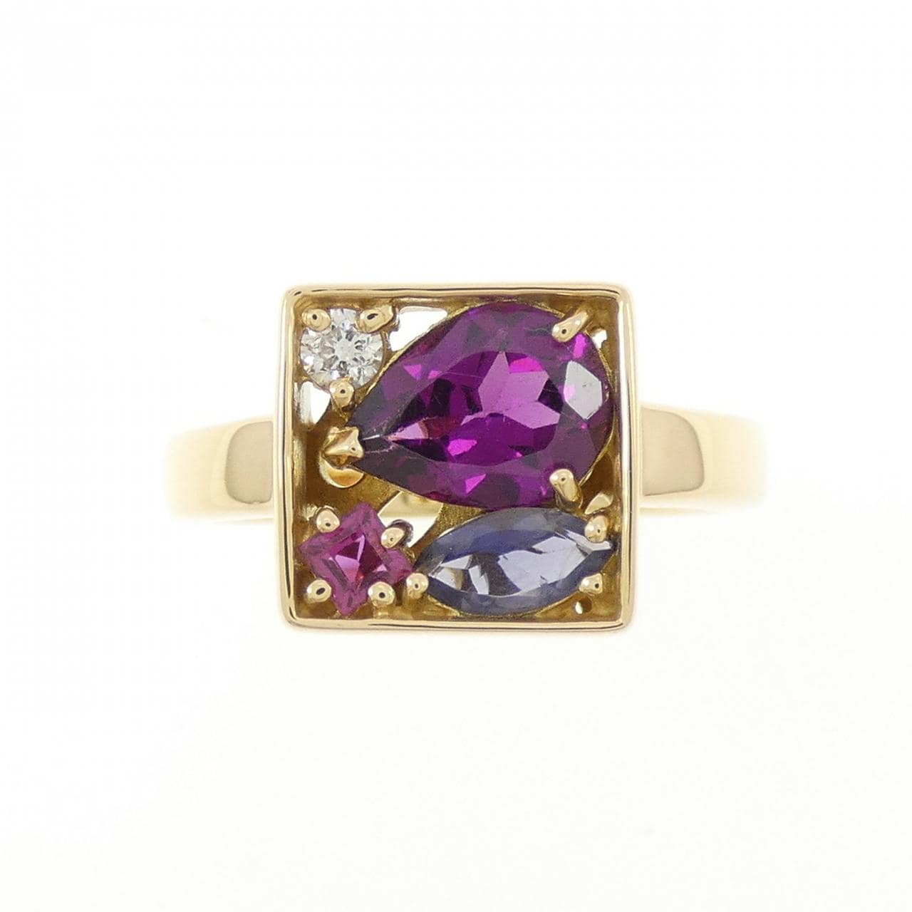 K18YG カラーストーン リング