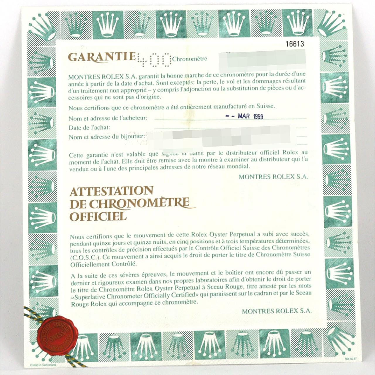 【ノーメンテナンス還元価格】ロレックス サブマリーナーデイト 16613SG. SSxYG 自動巻 A番